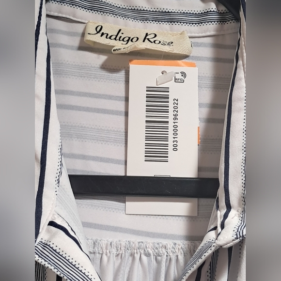 NWT Indigo Rose Striped Sleeveless Shirt Dress with Belt - Size M - Picture 5 of 16